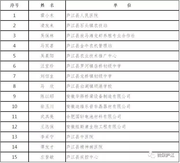 庐江最新干部任免公示